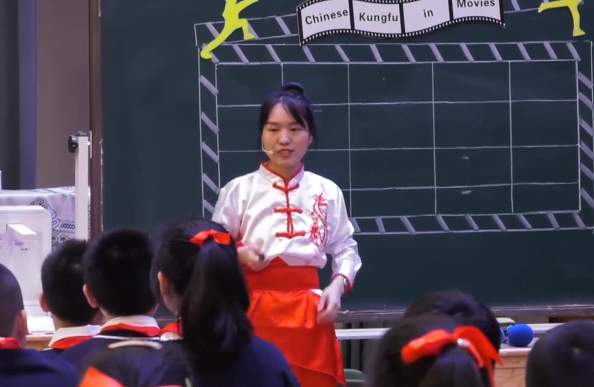 劉利蓉，閱讀課《Chinese Kungfu in Movies》，五年級(jí)，自編文本