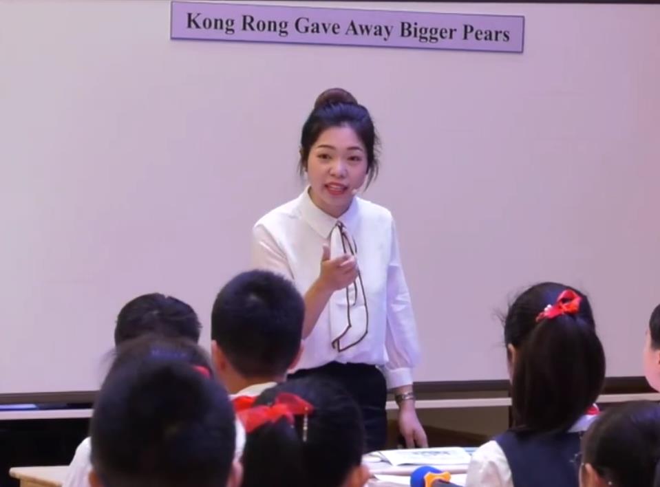張建翠，閱讀課《Kong Rong Gave Away Bigger Pears》，六年級(jí)，人教版