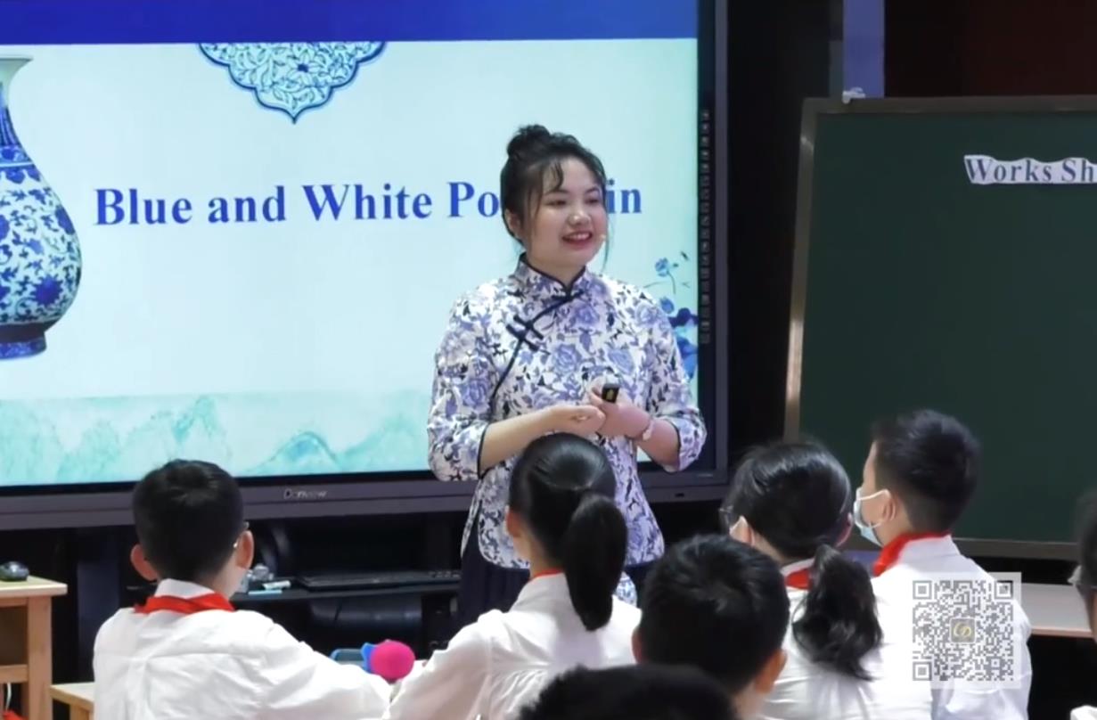 王成容，綜合語(yǔ)用課《Blue and White Porcelain》，六年級(jí)，自編文本